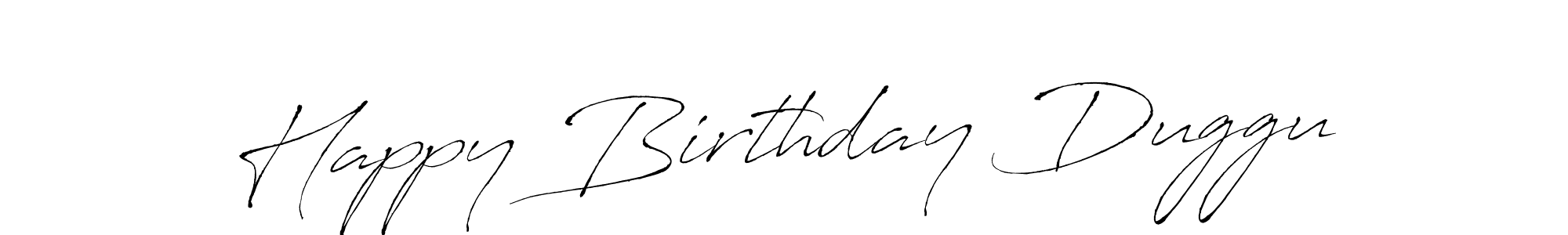 Design your own signature with our free online signature maker. With this signature software, you can create a handwritten (Antro_Vectra) signature for name Happy Birthday Duggu. Happy Birthday Duggu signature style 6 images and pictures png