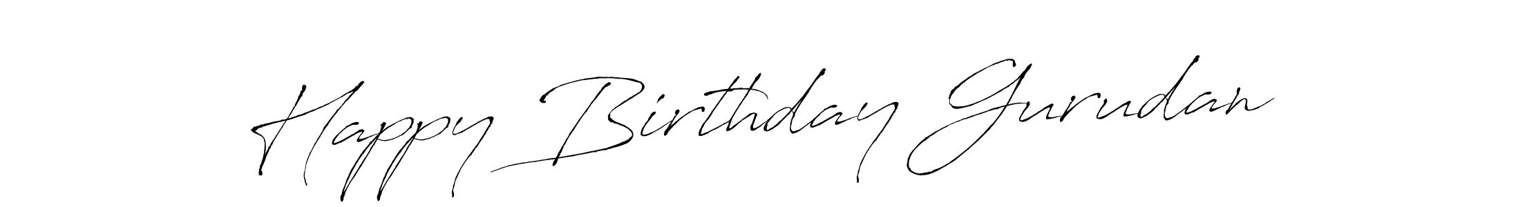 Happy Birthday Gurudan stylish signature style. Best Handwritten Sign (Antro_Vectra) for my name. Handwritten Signature Collection Ideas for my name Happy Birthday Gurudan. Happy Birthday Gurudan signature style 6 images and pictures png