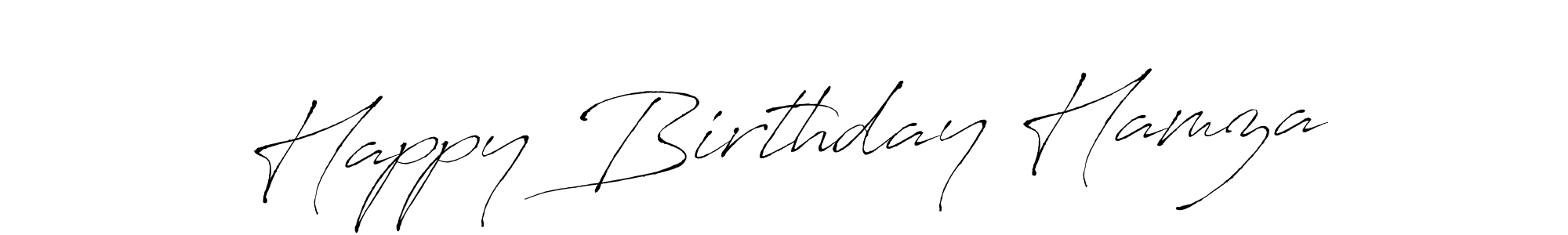 Also You can easily find your signature by using the search form. We will create Happy Birthday Hamza name handwritten signature images for you free of cost using Antro_Vectra sign style. Happy Birthday Hamza signature style 6 images and pictures png