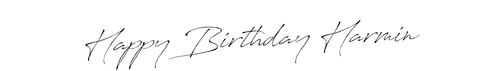 Happy Birthday Harmin stylish signature style. Best Handwritten Sign (Antro_Vectra) for my name. Handwritten Signature Collection Ideas for my name Happy Birthday Harmin. Happy Birthday Harmin signature style 6 images and pictures png