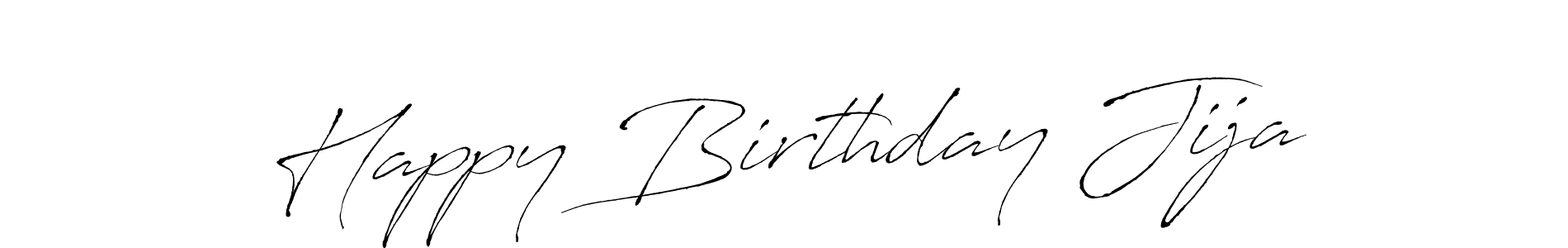 How to make Happy Birthday Jija signature? Antro_Vectra is a professional autograph style. Create handwritten signature for Happy Birthday Jija name. Happy Birthday Jija signature style 6 images and pictures png