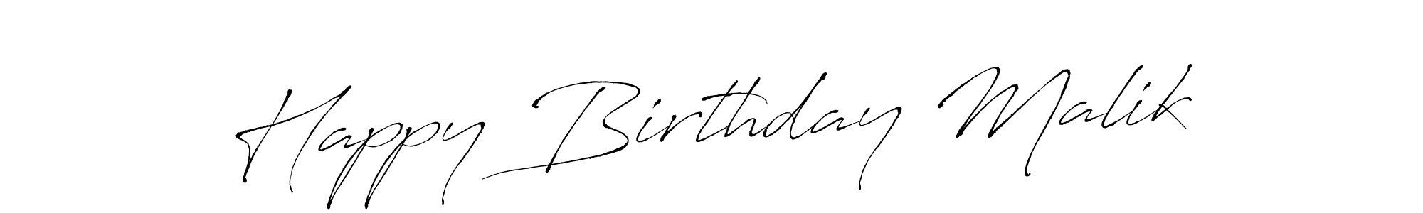 This is the best signature style for the Happy Birthday Malik name. Also you like these signature font (Antro_Vectra). Mix name signature. Happy Birthday Malik signature style 6 images and pictures png