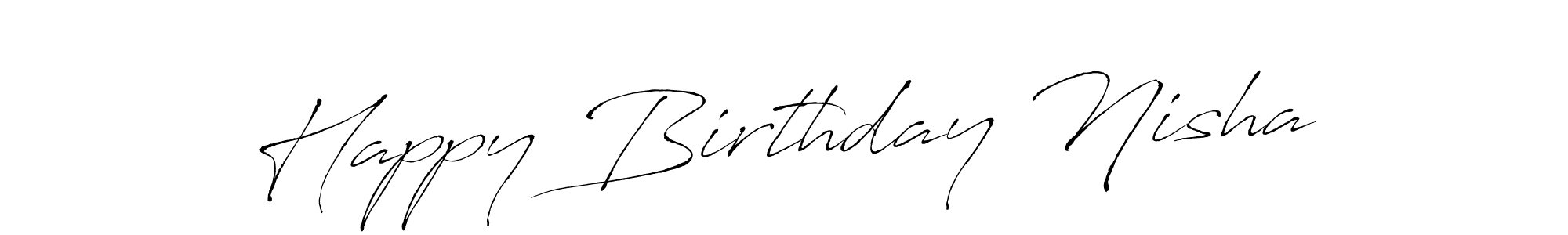 Create a beautiful signature design for name Happy Birthday Nisha. With this signature (Antro_Vectra) fonts, you can make a handwritten signature for free. Happy Birthday Nisha signature style 6 images and pictures png