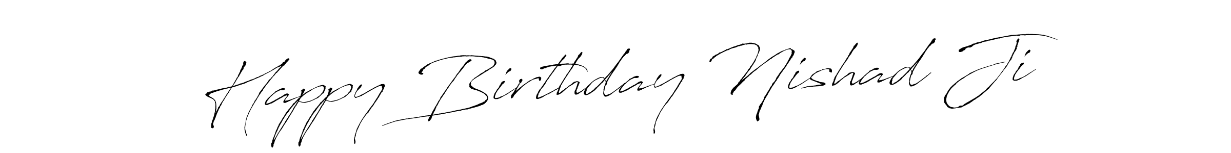 if you are searching for the best signature style for your name Happy Birthday Nishad Ji. so please give up your signature search. here we have designed multiple signature styles  using Antro_Vectra. Happy Birthday Nishad Ji signature style 6 images and pictures png