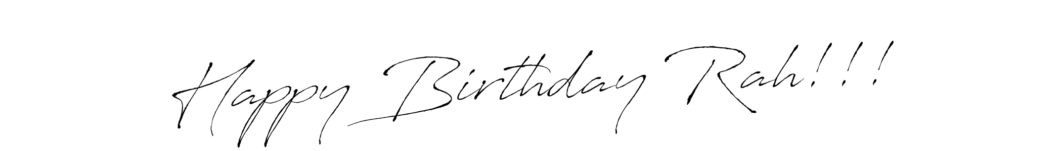 How to make Happy Birthday Rah!!! name signature. Use Antro_Vectra style for creating short signs online. This is the latest handwritten sign. Happy Birthday Rah!!! signature style 6 images and pictures png
