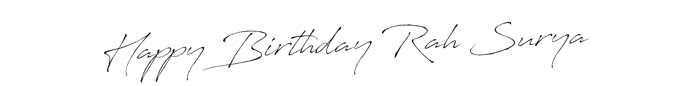 Once you've used our free online signature maker to create your best signature Antro_Vectra style, it's time to enjoy all of the benefits that Happy Birthday Rah Surya name signing documents. Happy Birthday Rah Surya signature style 6 images and pictures png