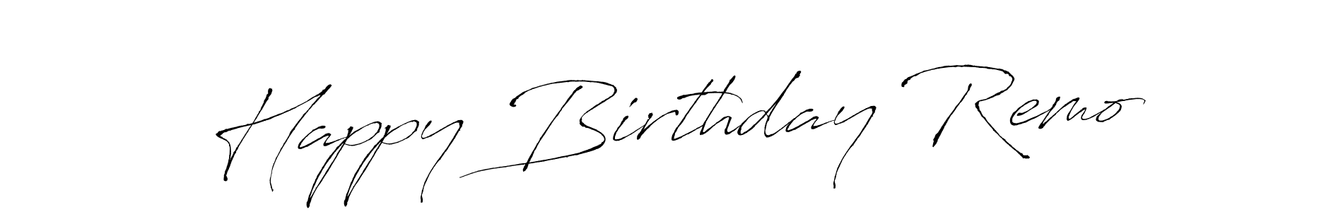 This is the best signature style for the Happy Birthday Remo name. Also you like these signature font (Antro_Vectra). Mix name signature. Happy Birthday Remo signature style 6 images and pictures png