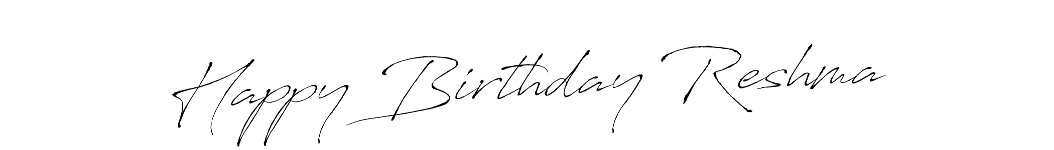 Happy Birthday Reshma stylish signature style. Best Handwritten Sign (Antro_Vectra) for my name. Handwritten Signature Collection Ideas for my name Happy Birthday Reshma. Happy Birthday Reshma signature style 6 images and pictures png