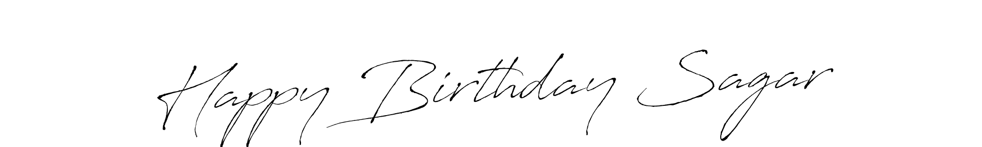 Design your own signature with our free online signature maker. With this signature software, you can create a handwritten (Antro_Vectra) signature for name Happy Birthday Sagar. Happy Birthday Sagar signature style 6 images and pictures png