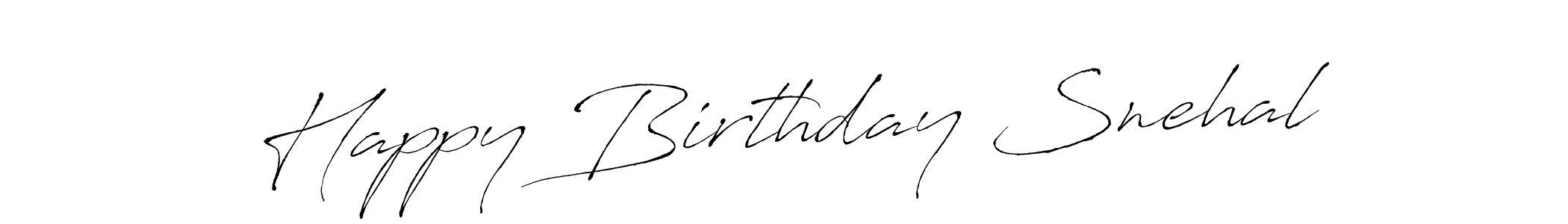 Create a beautiful signature design for name Happy Birthday Snehal. With this signature (Antro_Vectra) fonts, you can make a handwritten signature for free. Happy Birthday Snehal signature style 6 images and pictures png