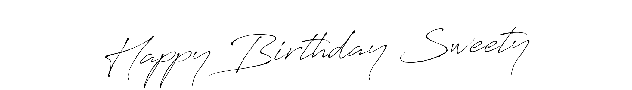 Also You can easily find your signature by using the search form. We will create Happy Birthday Sweety name handwritten signature images for you free of cost using Antro_Vectra sign style. Happy Birthday Sweety signature style 6 images and pictures png