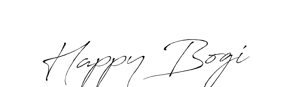 How to make Happy Bogi name signature. Use Antro_Vectra style for creating short signs online. This is the latest handwritten sign. Happy Bogi signature style 6 images and pictures png