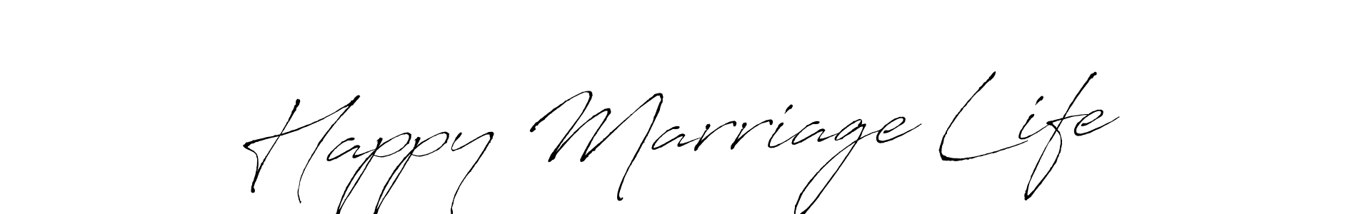 Also we have Happy Marriage Life name is the best signature style. Create professional handwritten signature collection using Antro_Vectra autograph style. Happy Marriage Life signature style 6 images and pictures png