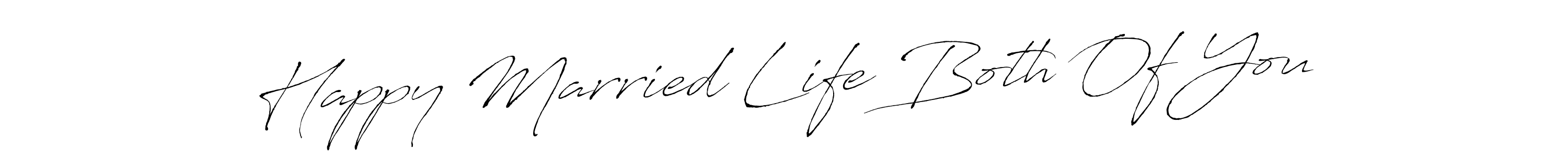 How to make Happy Married Life Both Of You name signature. Use Antro_Vectra style for creating short signs online. This is the latest handwritten sign. Happy Married Life Both Of You signature style 6 images and pictures png