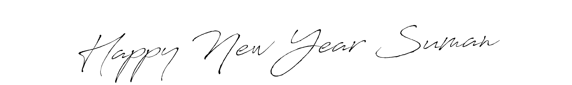 How to make Happy New Year Suman signature? Antro_Vectra is a professional autograph style. Create handwritten signature for Happy New Year Suman name. Happy New Year Suman signature style 6 images and pictures png
