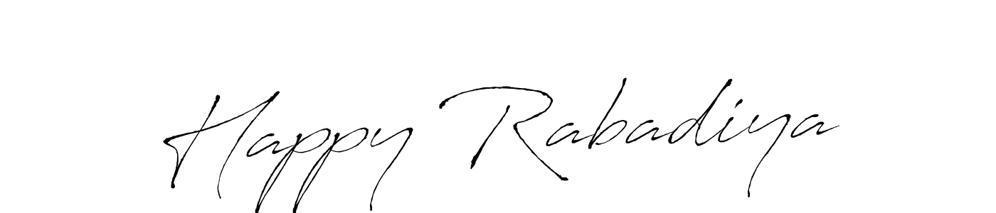 How to make Happy Rabadiya signature? Antro_Vectra is a professional autograph style. Create handwritten signature for Happy Rabadiya name. Happy Rabadiya signature style 6 images and pictures png