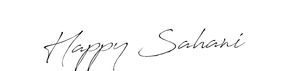 Design your own signature with our free online signature maker. With this signature software, you can create a handwritten (Antro_Vectra) signature for name Happy Sahani. Happy Sahani signature style 6 images and pictures png