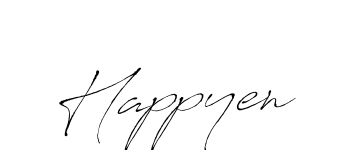 How to make Happyen name signature. Use Antro_Vectra style for creating short signs online. This is the latest handwritten sign. Happyen signature style 6 images and pictures png