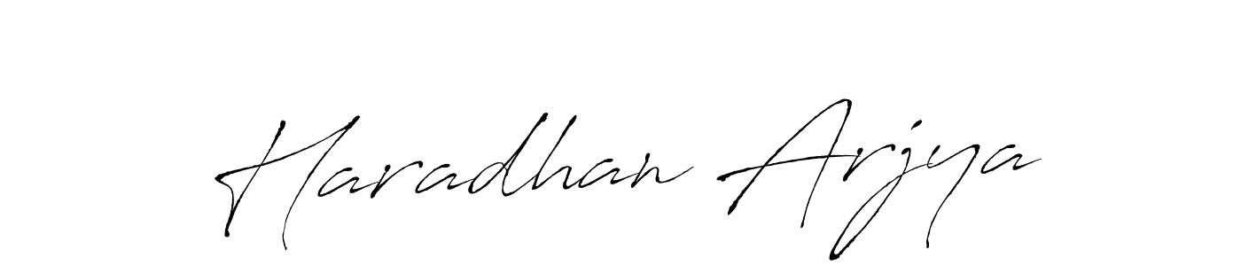 Haradhan Arjya stylish signature style. Best Handwritten Sign (Antro_Vectra) for my name. Handwritten Signature Collection Ideas for my name Haradhan Arjya. Haradhan Arjya signature style 6 images and pictures png