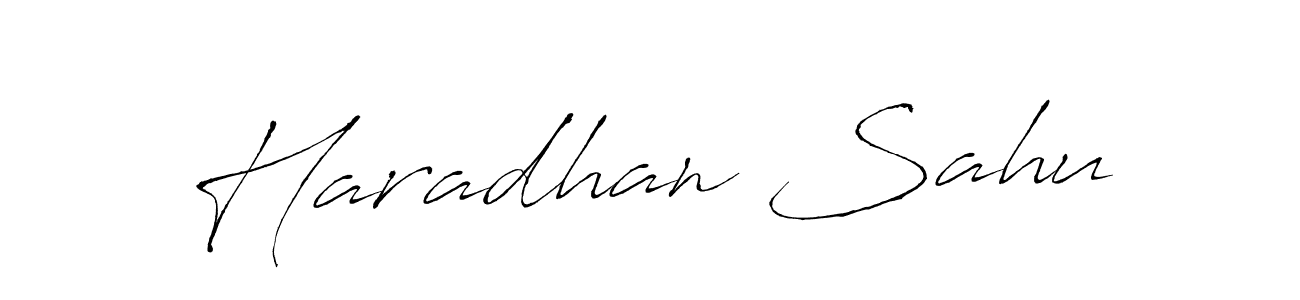 Make a beautiful signature design for name Haradhan Sahu. With this signature (Antro_Vectra) style, you can create a handwritten signature for free. Haradhan Sahu signature style 6 images and pictures png