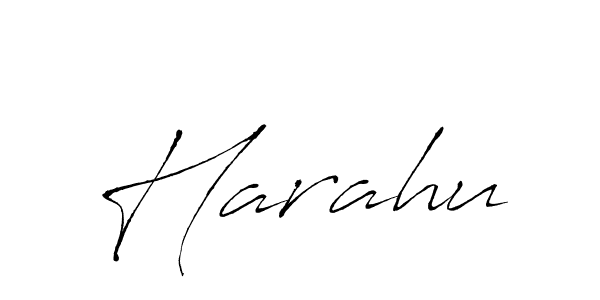 How to make Harahu name signature. Use Antro_Vectra style for creating short signs online. This is the latest handwritten sign. Harahu signature style 6 images and pictures png