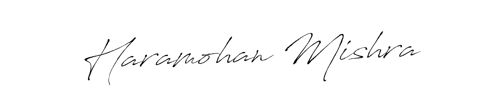 Make a beautiful signature design for name Haramohan Mishra. With this signature (Antro_Vectra) style, you can create a handwritten signature for free. Haramohan Mishra signature style 6 images and pictures png