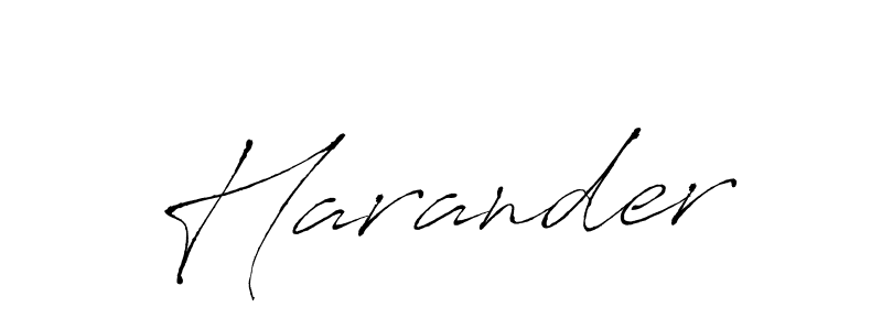 You should practise on your own different ways (Antro_Vectra) to write your name (Harander) in signature. don't let someone else do it for you. Harander signature style 6 images and pictures png