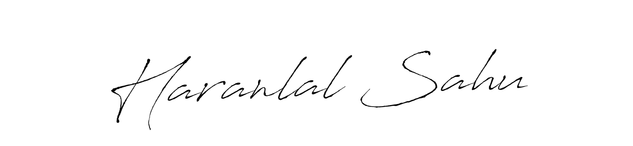 How to make Haranlal Sahu signature? Antro_Vectra is a professional autograph style. Create handwritten signature for Haranlal Sahu name. Haranlal Sahu signature style 6 images and pictures png