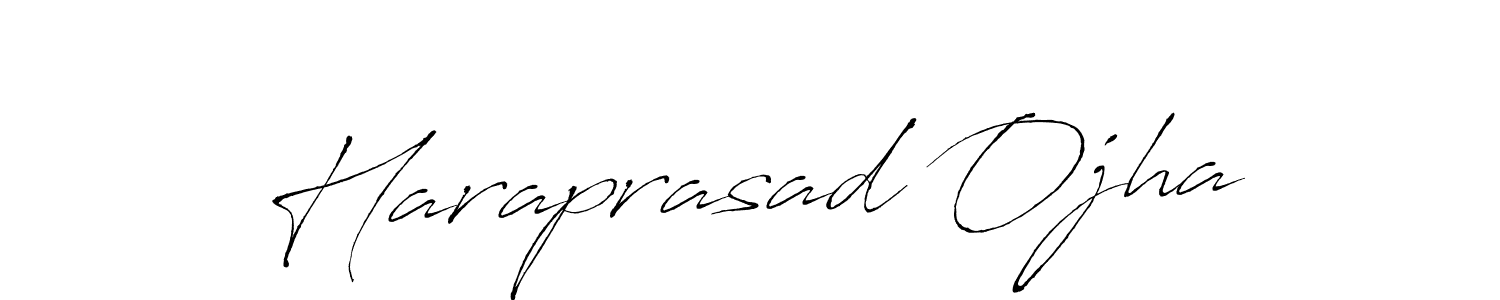 How to make Haraprasad Ojha name signature. Use Antro_Vectra style for creating short signs online. This is the latest handwritten sign. Haraprasad Ojha signature style 6 images and pictures png