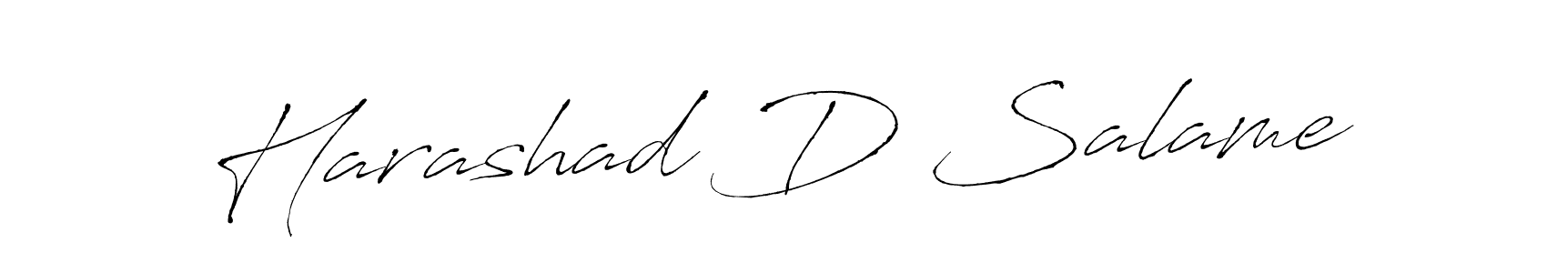The best way (Antro_Vectra) to make a short signature is to pick only two or three words in your name. The name Harashad D Salame include a total of six letters. For converting this name. Harashad D Salame signature style 6 images and pictures png