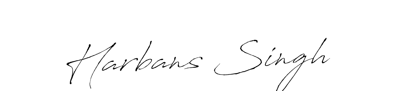 Design your own signature with our free online signature maker. With this signature software, you can create a handwritten (Antro_Vectra) signature for name Harbans Singh. Harbans Singh signature style 6 images and pictures png