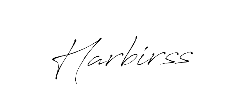 Make a beautiful signature design for name Harbirss. With this signature (Antro_Vectra) style, you can create a handwritten signature for free. Harbirss signature style 6 images and pictures png