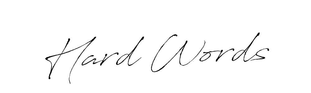 Create a beautiful signature design for name Hard Words. With this signature (Antro_Vectra) fonts, you can make a handwritten signature for free. Hard Words signature style 6 images and pictures png