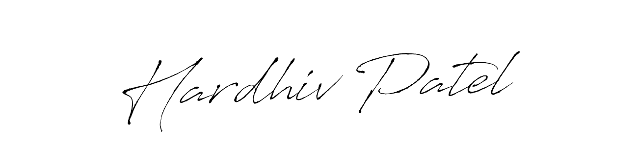 Create a beautiful signature design for name Hardhiv Patel. With this signature (Antro_Vectra) fonts, you can make a handwritten signature for free. Hardhiv Patel signature style 6 images and pictures png