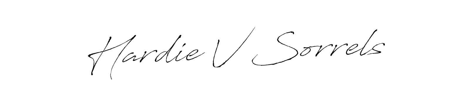How to make Hardie V Sorrels name signature. Use Antro_Vectra style for creating short signs online. This is the latest handwritten sign. Hardie V Sorrels signature style 6 images and pictures png