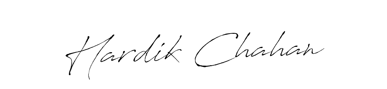 Design your own signature with our free online signature maker. With this signature software, you can create a handwritten (Antro_Vectra) signature for name Hardik Chahan. Hardik Chahan signature style 6 images and pictures png