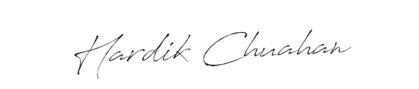 Make a beautiful signature design for name Hardik Chuahan. With this signature (Antro_Vectra) style, you can create a handwritten signature for free. Hardik Chuahan signature style 6 images and pictures png