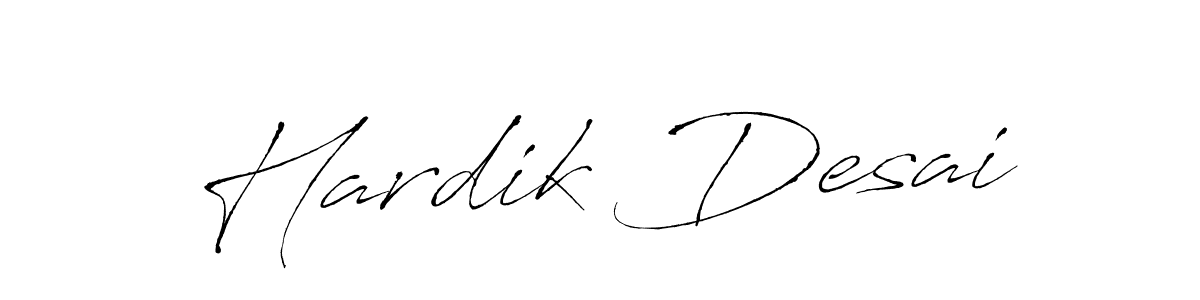 Design your own signature with our free online signature maker. With this signature software, you can create a handwritten (Antro_Vectra) signature for name Hardik Desai. Hardik Desai signature style 6 images and pictures png