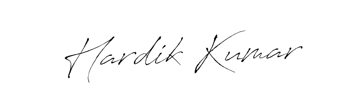 Design your own signature with our free online signature maker. With this signature software, you can create a handwritten (Antro_Vectra) signature for name Hardik Kumar. Hardik Kumar signature style 6 images and pictures png