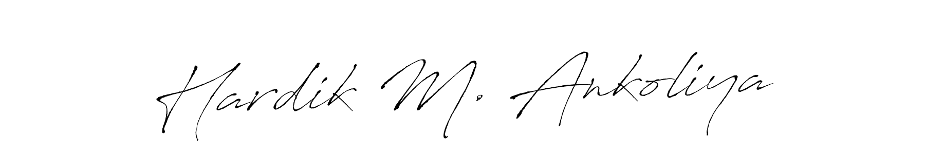 Make a beautiful signature design for name Hardik M. Ankoliya. With this signature (Antro_Vectra) style, you can create a handwritten signature for free. Hardik M. Ankoliya signature style 6 images and pictures png