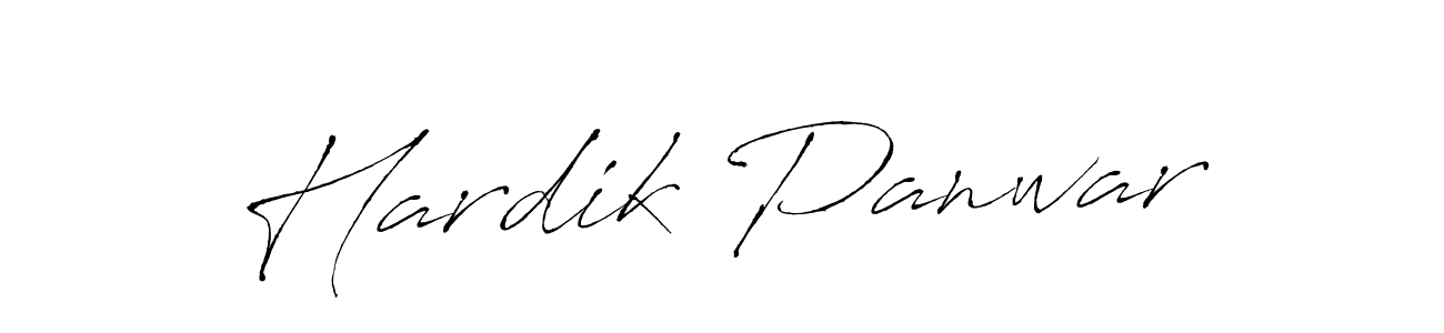 Make a beautiful signature design for name Hardik Panwar. With this signature (Antro_Vectra) style, you can create a handwritten signature for free. Hardik Panwar signature style 6 images and pictures png