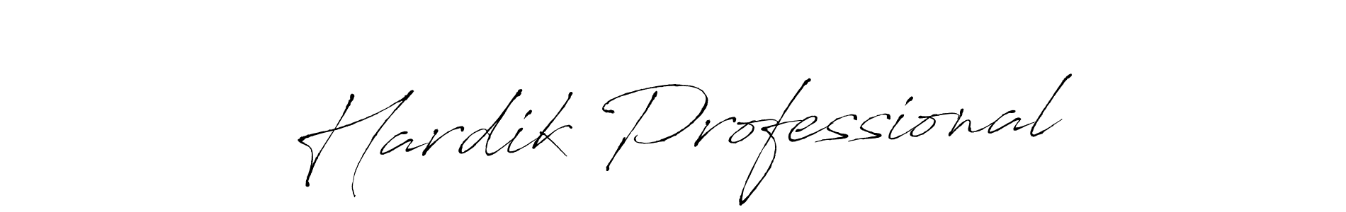Use a signature maker to create a handwritten signature online. With this signature software, you can design (Antro_Vectra) your own signature for name Hardik Professional. Hardik Professional signature style 6 images and pictures png