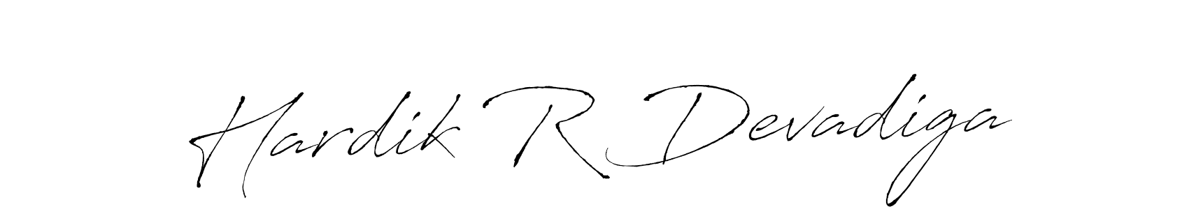 The best way (Antro_Vectra) to make a short signature is to pick only two or three words in your name. The name Hardik R Devadiga include a total of six letters. For converting this name. Hardik R Devadiga signature style 6 images and pictures png