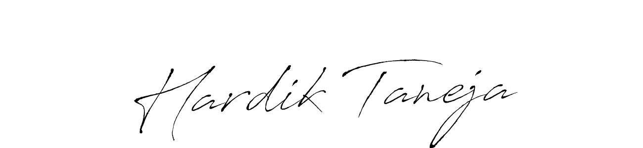 How to make Hardik Taneja signature? Antro_Vectra is a professional autograph style. Create handwritten signature for Hardik Taneja name. Hardik Taneja signature style 6 images and pictures png