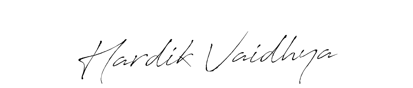 Antro_Vectra is a professional signature style that is perfect for those who want to add a touch of class to their signature. It is also a great choice for those who want to make their signature more unique. Get Hardik Vaidhya name to fancy signature for free. Hardik Vaidhya signature style 6 images and pictures png