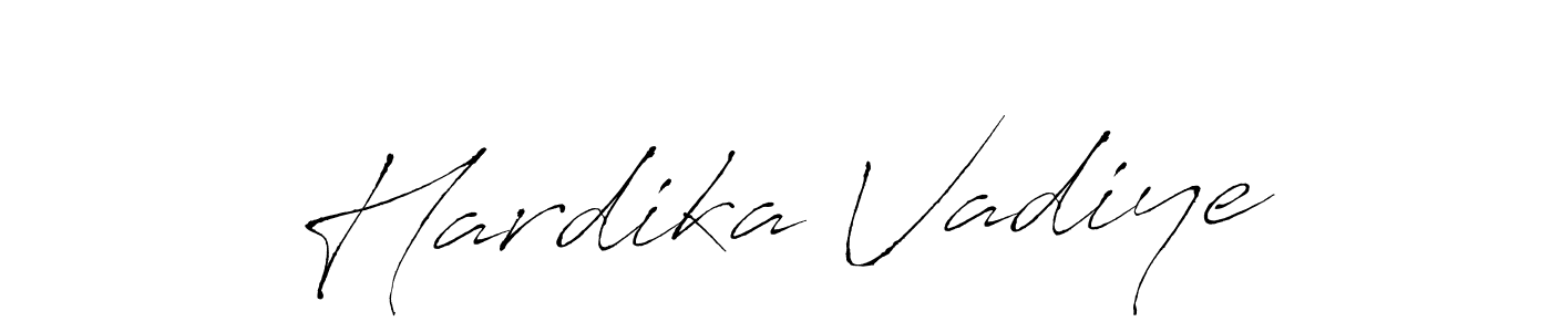 The best way (Antro_Vectra) to make a short signature is to pick only two or three words in your name. The name Hardika Vadiye include a total of six letters. For converting this name. Hardika Vadiye signature style 6 images and pictures png