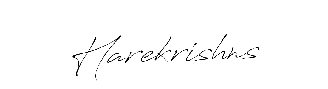 Use a signature maker to create a handwritten signature online. With this signature software, you can design (Antro_Vectra) your own signature for name Harekrishns. Harekrishns signature style 6 images and pictures png