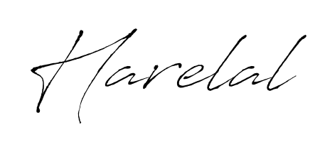 Stand out with a creative autograph for Harelal. The Antro_Vectra styling blends modern aesthetics with classic signature flourishes. Harelal signature style 6 images and pictures png