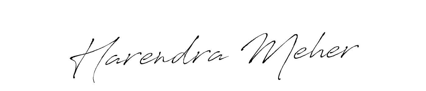 Create a beautiful signature design for name Harendra Meher. With this signature (Antro_Vectra) fonts, you can make a handwritten signature for free. Harendra Meher signature style 6 images and pictures png