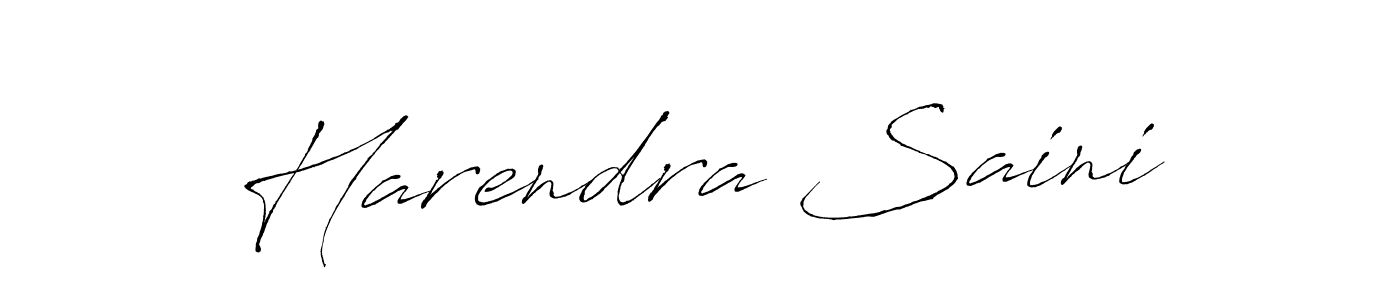 Make a beautiful signature design for name Harendra Saini. With this signature (Antro_Vectra) style, you can create a handwritten signature for free. Harendra Saini signature style 6 images and pictures png